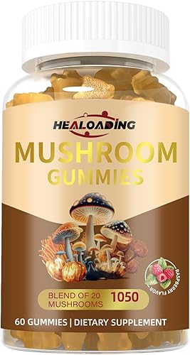 Miniatura 7 de Gomitas de hongos con melena de león y cordyceps - Apoyo inmunológico, salud cerebral y mejora de la memoria - Complejo de hongos veganos con