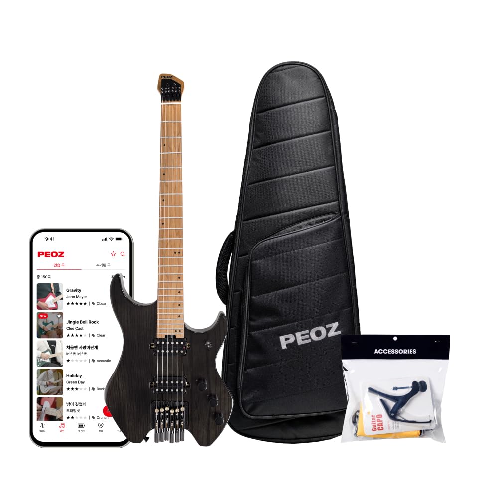 Amazon.co.jp: PEOZ ヘッドレススマートエレキギター 35種類のサウンド