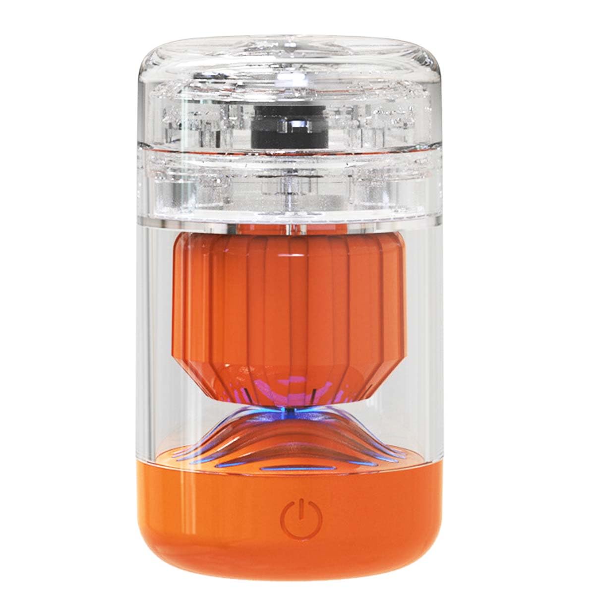 Mini Electric Shaver Portable Electric Shaves for Men Transparent Body 8500RPM Motor Type-C Fast Charging for Travel Office Home Car and Gift Giving (Orange I)