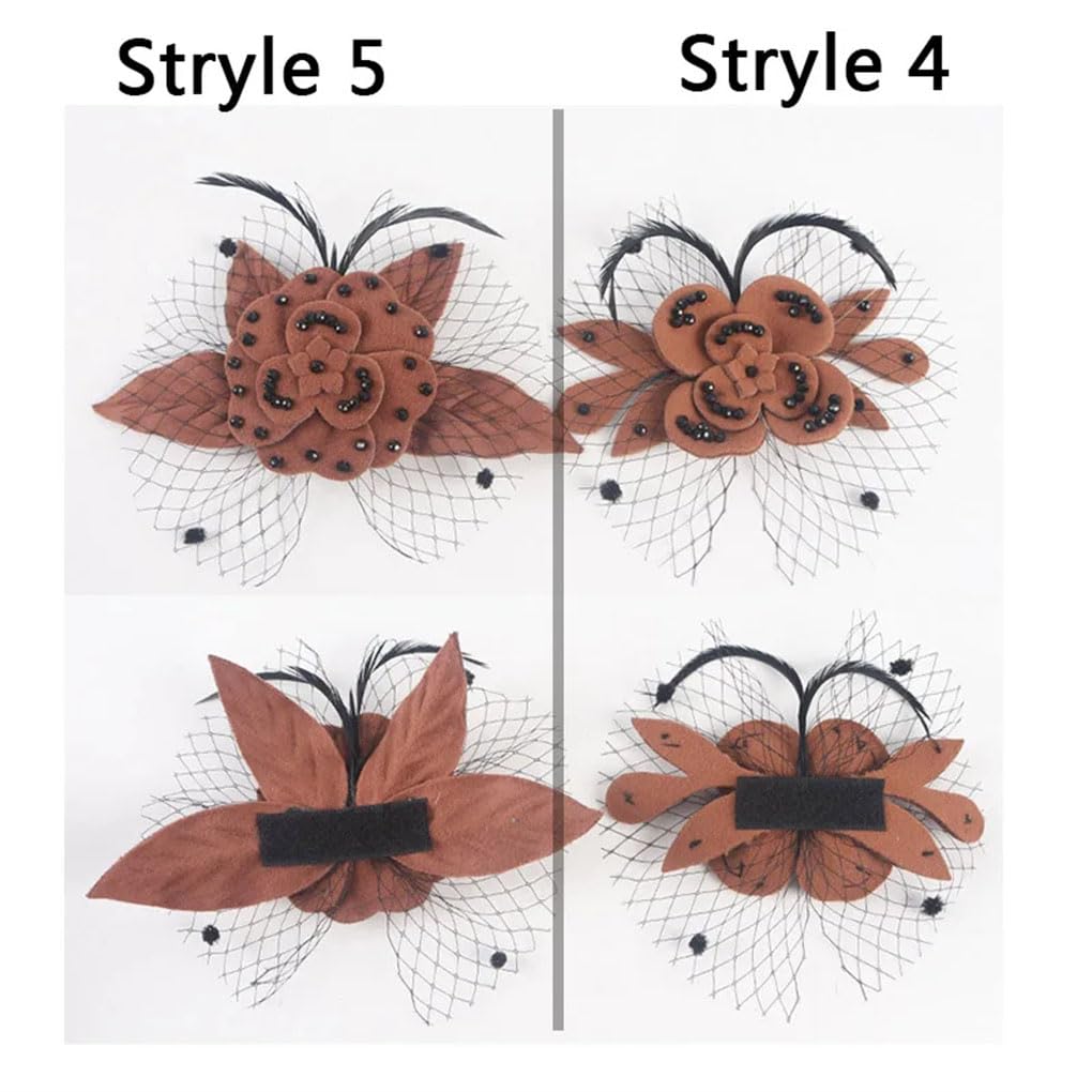 SaoBiiu Lusso Fedoras Cappelli Donne Autunno Lana Bombetta Inverno Matrimonio Fedora Cappello Floreale Chiesa Fascinators Elegante Feltro Cap