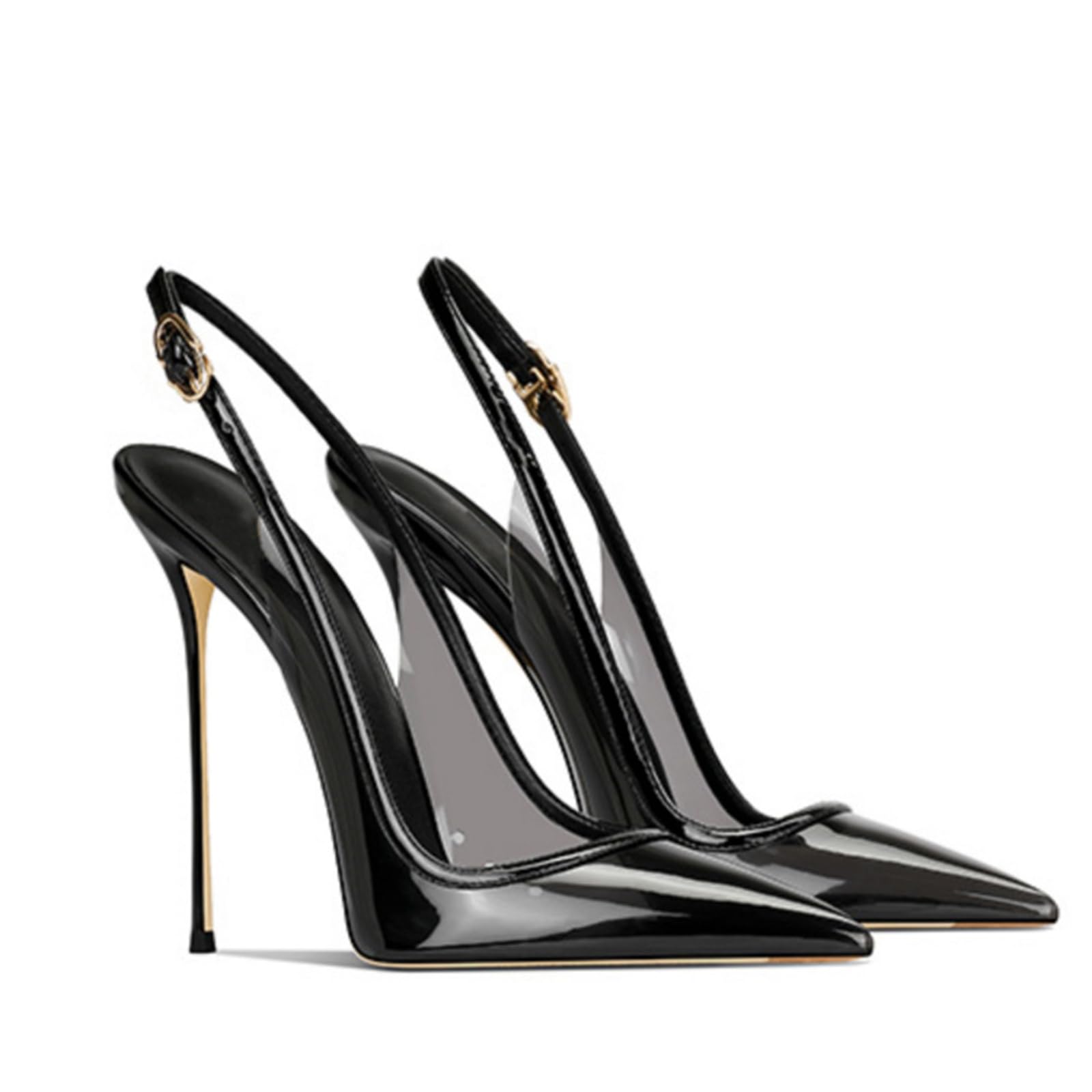 Décolleté con Tacco a Spillo da Donna 12CM/4,7IN, Slingback, Punta Chiusa, per Feste e Abiti