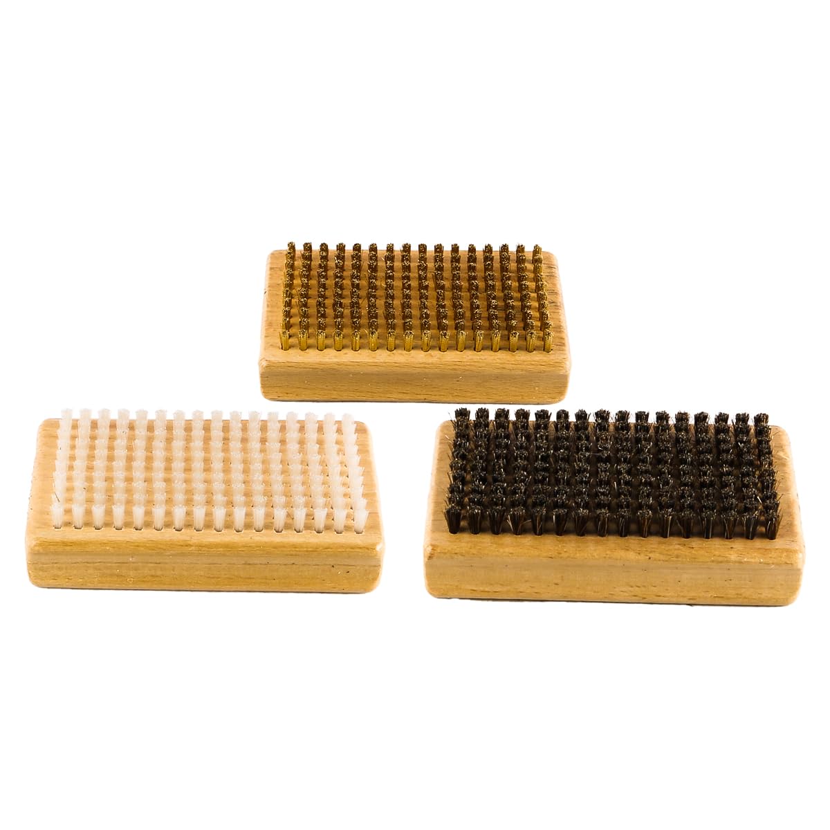 Lot de 3 Brosses de Nettoyage pour Cire de Ski et Snowboard, Kit de Brosses en Nylon et Laiton