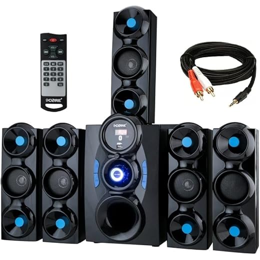 9 CORE Black Jumbo Home Theatre 51 Channel or Wall Mount Sa