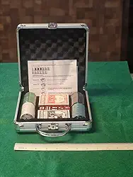 Kit de Poker Profissional com Maleta de Alumínio, 100 Fichas Coloridas, 2 Baralhos, 5 Dados, 25x19cm, para Adultos