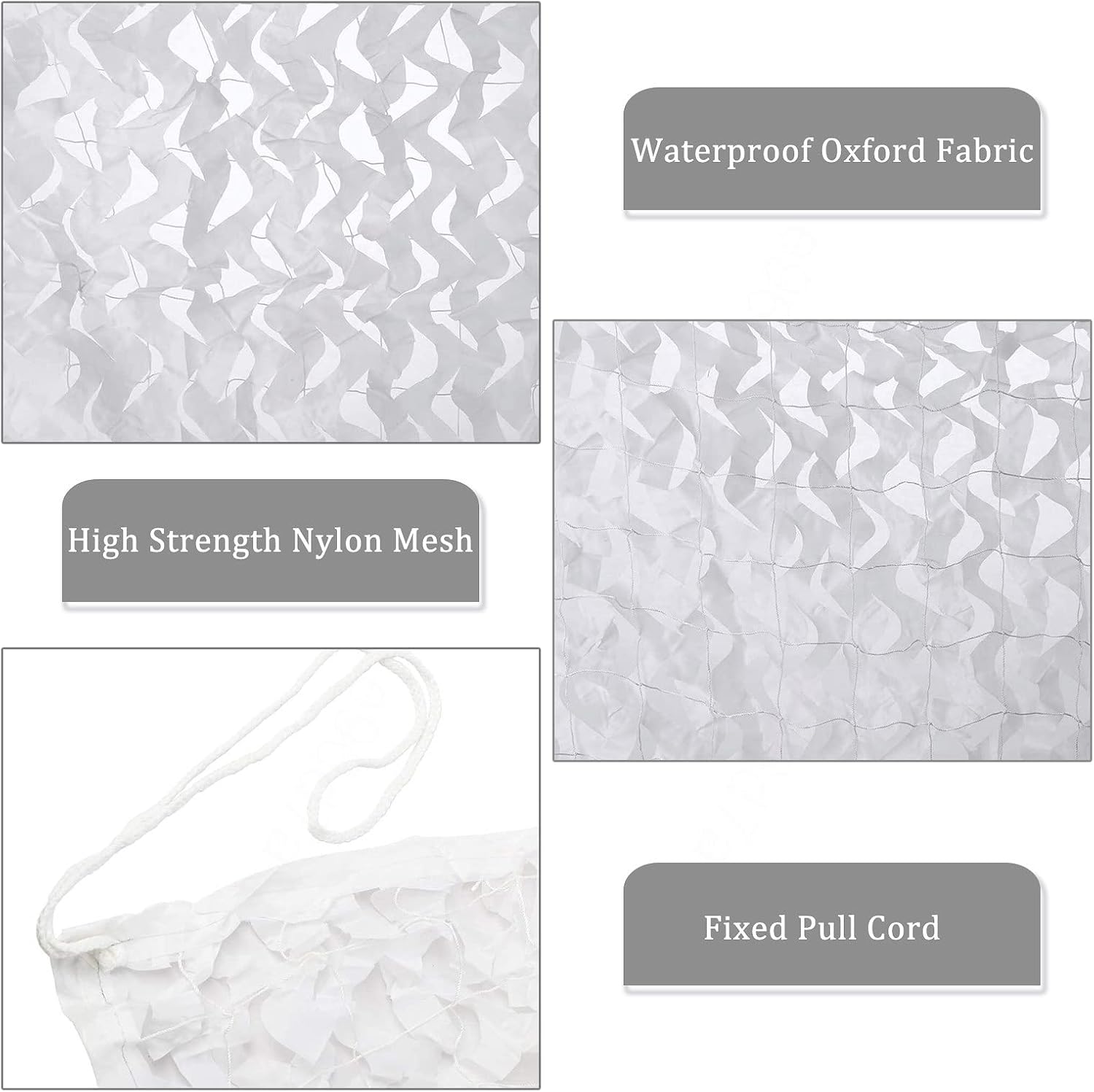 Camouflage Netting for Pergola,Shade Net,White Reinforced Camo Netting,Military Net,Camping,Hunting,Theme Party Decorative Camouflage Net,Garden Sunscreen Net,Car Cover,White-2x5m(6.6 * 16.4ft)