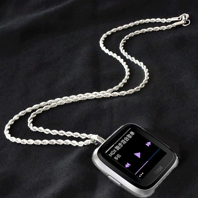 Correa Cadena de Acero Inoxidable para Fitbit Versa miniatura 2