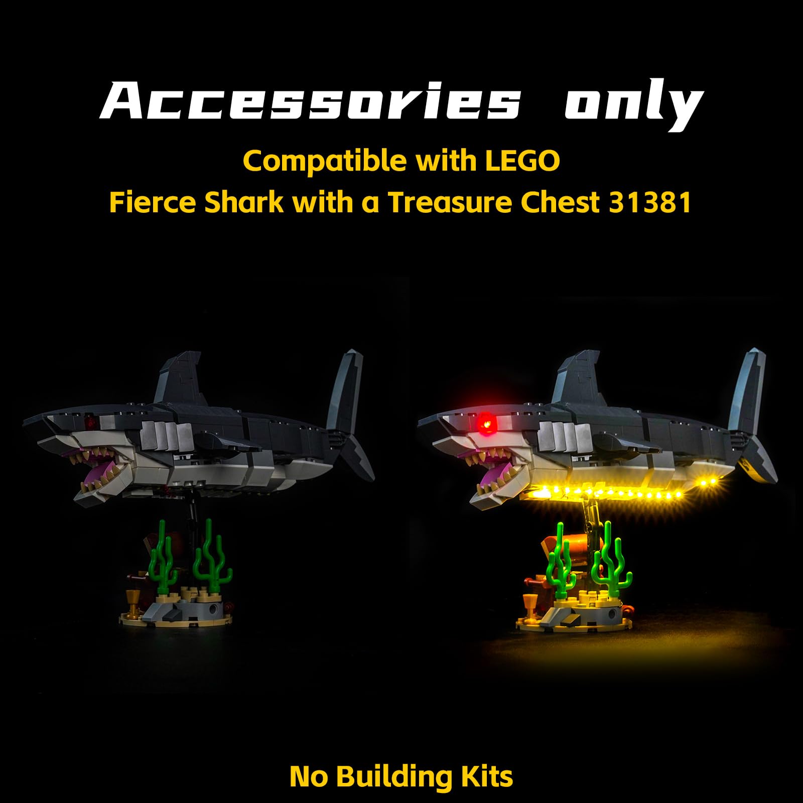 Light Kit Compatible with Lego 31381 Fierce Shark with a Treasure Chest (No Model) - Image 3