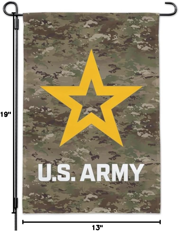 U.S. Army Logo on Camo Garden Yard Flag