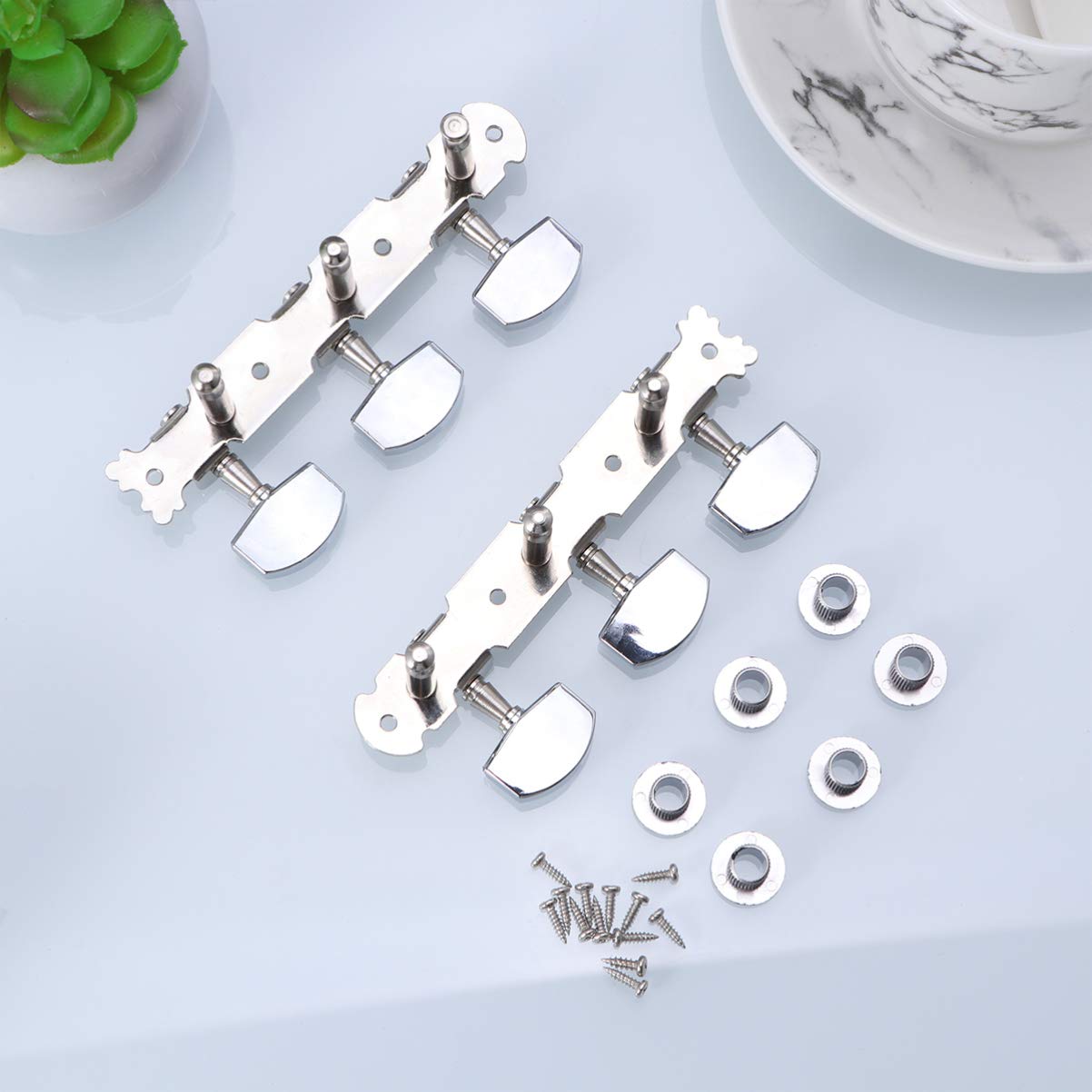 SUPVOX 2pcs Acoustic Guitar Tuning Pegs Durable Key Tuners with Screws Washers for Easy String Tuning Random Color Accessories Included Random Color