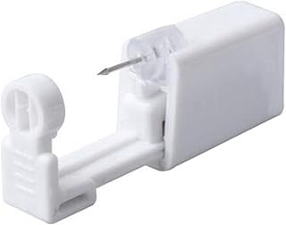 EJY Disposable Self Nose Piercing Device Disposable Self Ear Piercing Kit Tool with Rhinestones Stud,White Rhinestones