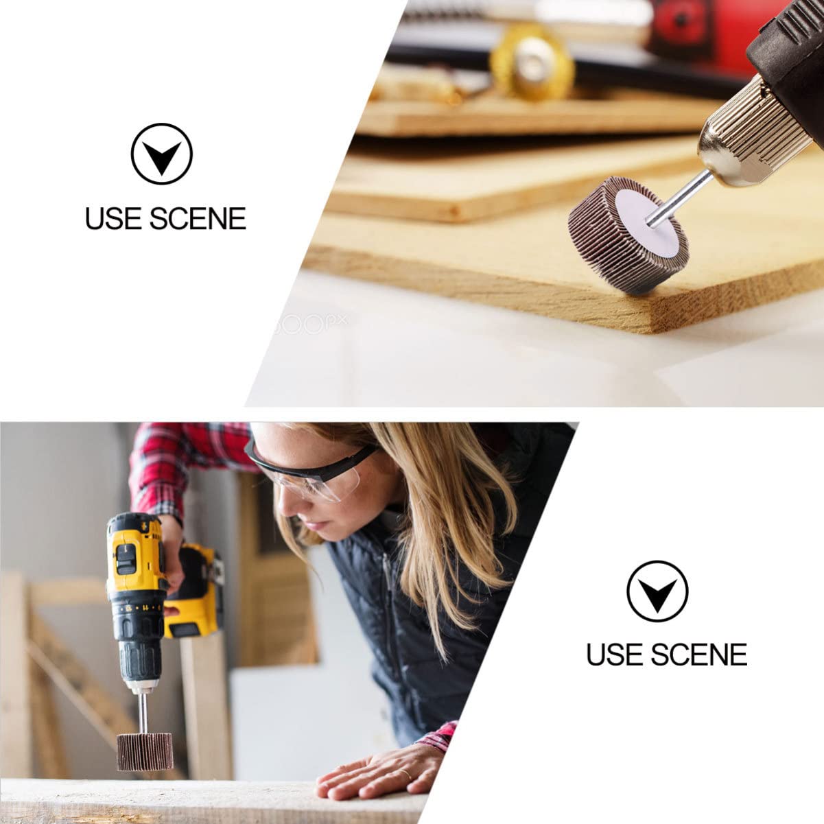 Cabilock -Purpose Polishing Grinding Wheel Kit 10 Pieces Louver Grinding Head for DIY Projects