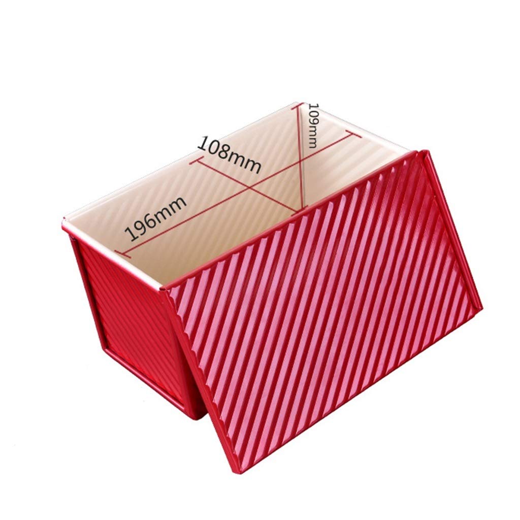 ZHANGXIAO Brotbackform, Mit Deckel Welligkeit Nicht Klebrig 450 G Teig Benutzt for Brot Kuchen Ofen Backen Werkzeug (Größe : B21.6×12.3×11.5cm)