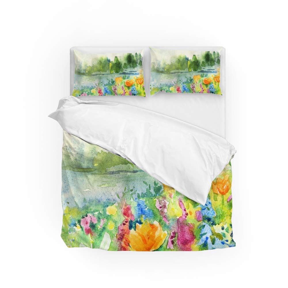 Housse de couette en polyester ultra doux et durable pour un lit résistant aux lavages