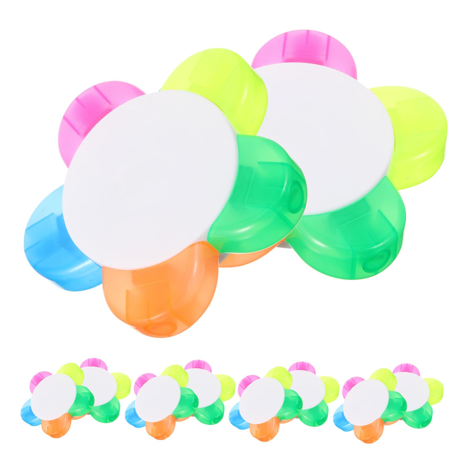 Artibetter Lot de 10 Marqueurs Fluorescents Forme Pétale Fleur en Pp, Design Esthétique et Léger, pour Annotation et Scrapbooking Scolaire ou Bureau