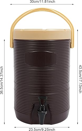 Miniatura 18 de Dispensador de bebidas aislado de acero inoxidable, dispensador térmico de bebidas frías y calientes de 13 l/3.4 galones con espita para té, café