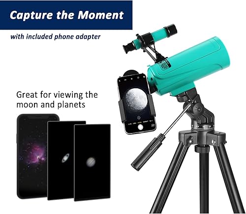 Miniatura 4 de Maksutov-Cassegrain Telescopios Mak60 para niños y adultos 29.528 x 2.362 in, compacto portátil para viajes, telescopio de astronomía