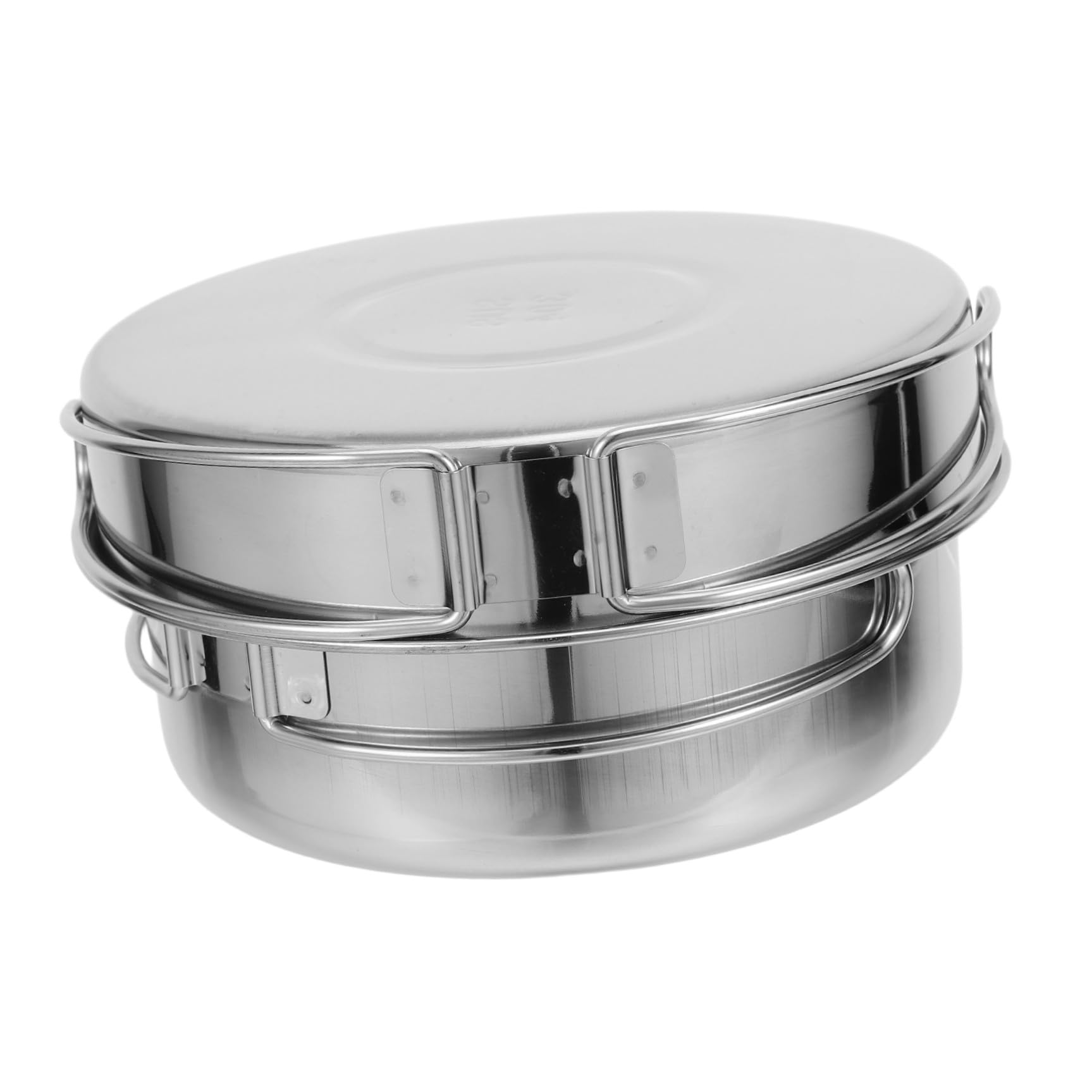 OUNONA Ensemble de Couverts Pliants en Acier Inoxydable 5 Pièces Vaisselle de Camping Légère et Portable Kit Vaisselle Extérieur pour Randonnée Pique-Niques et Trekking Ustensiles