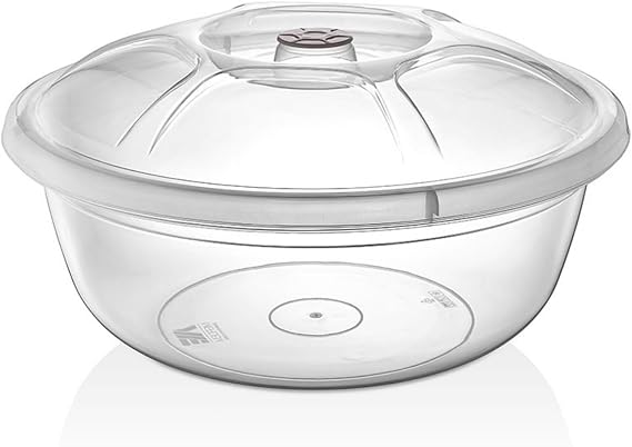 Transparent Plastic Dough Basin with Lid, (40 LITERS)