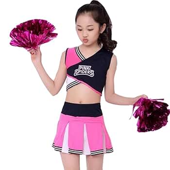 HANNARYN チアリーディングウェア 黒/ピンク　子供用 Amazon.co.jp: [FAUSTINEY] チアガール 衣装 コスプレ 子供