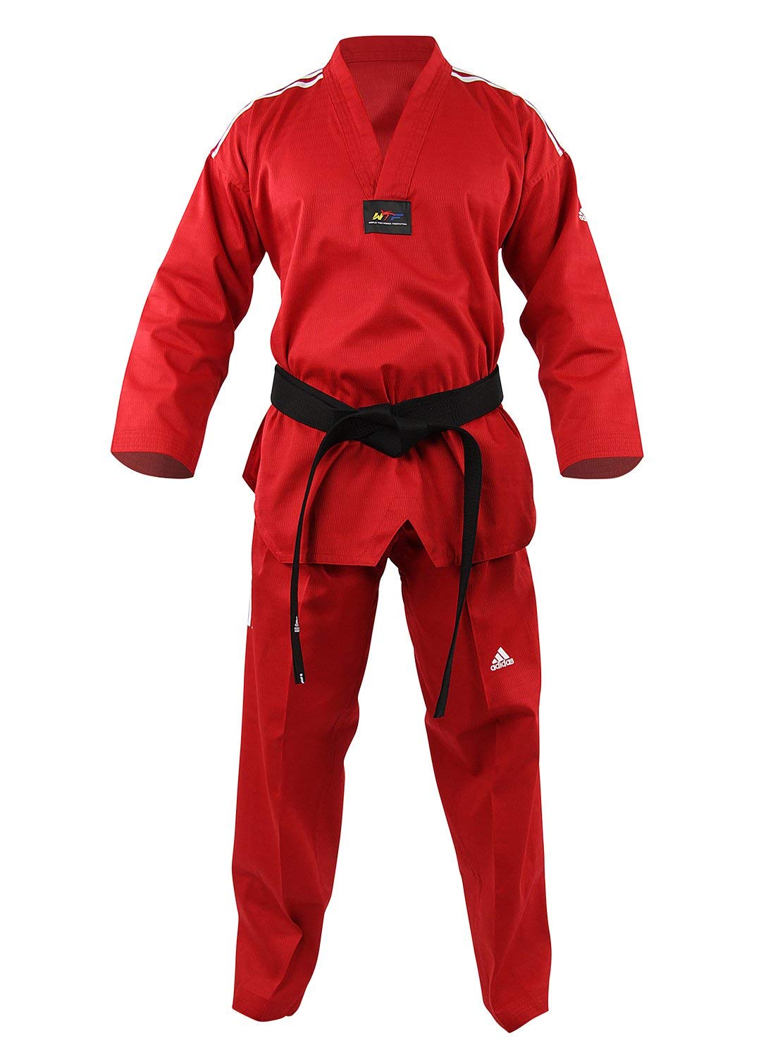 adidasaditcc01 champion taekwondo dobok, size 170, red