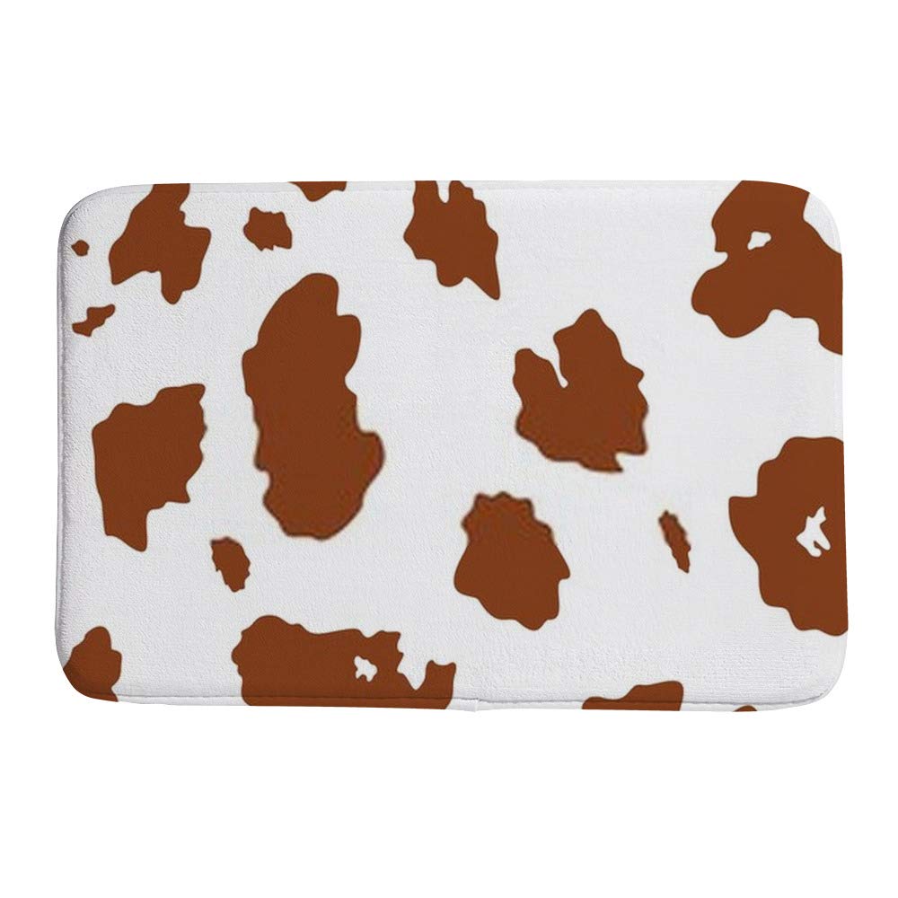 Tapis de bain peau de vache marron Ruchen pour ambiance chalet