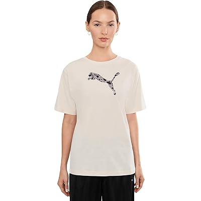 PUMA Essentials Graphics Animal Print Relaxed Tee alpine snow