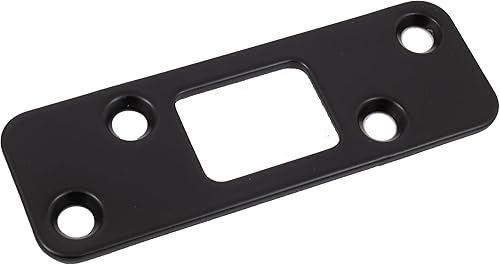 Miniatura 2 de Round Corner Cerrojo placa de golpeo, 1-14" x 3-58", 2-12" de centro a centro, cromo satinado por Stone Harbor Hardware