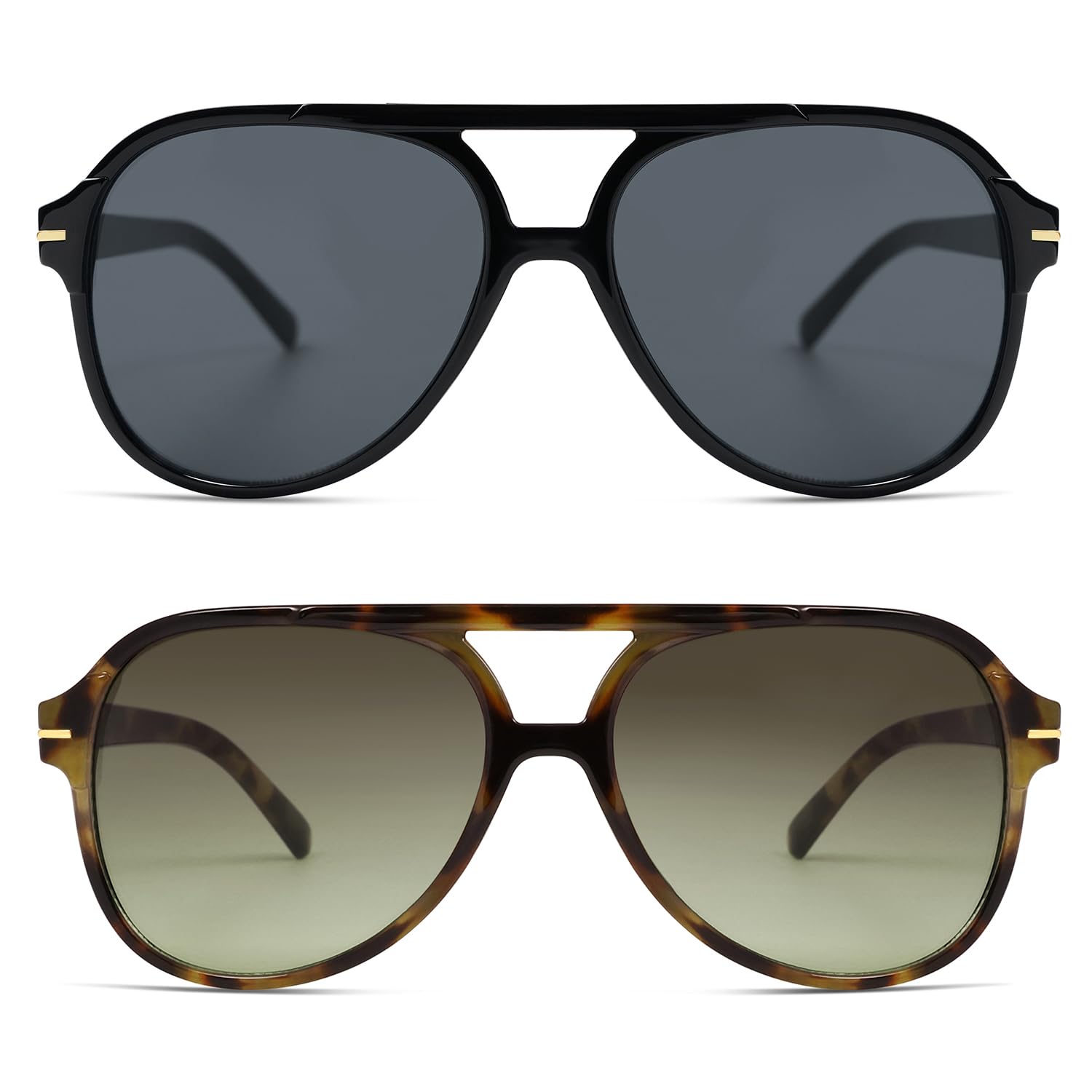 Gafas de sol de aviador cuadradas de moda retro para mujer y hombre, estilo clásico de los años 70, gafas de sol de gran tamaño, AR82173