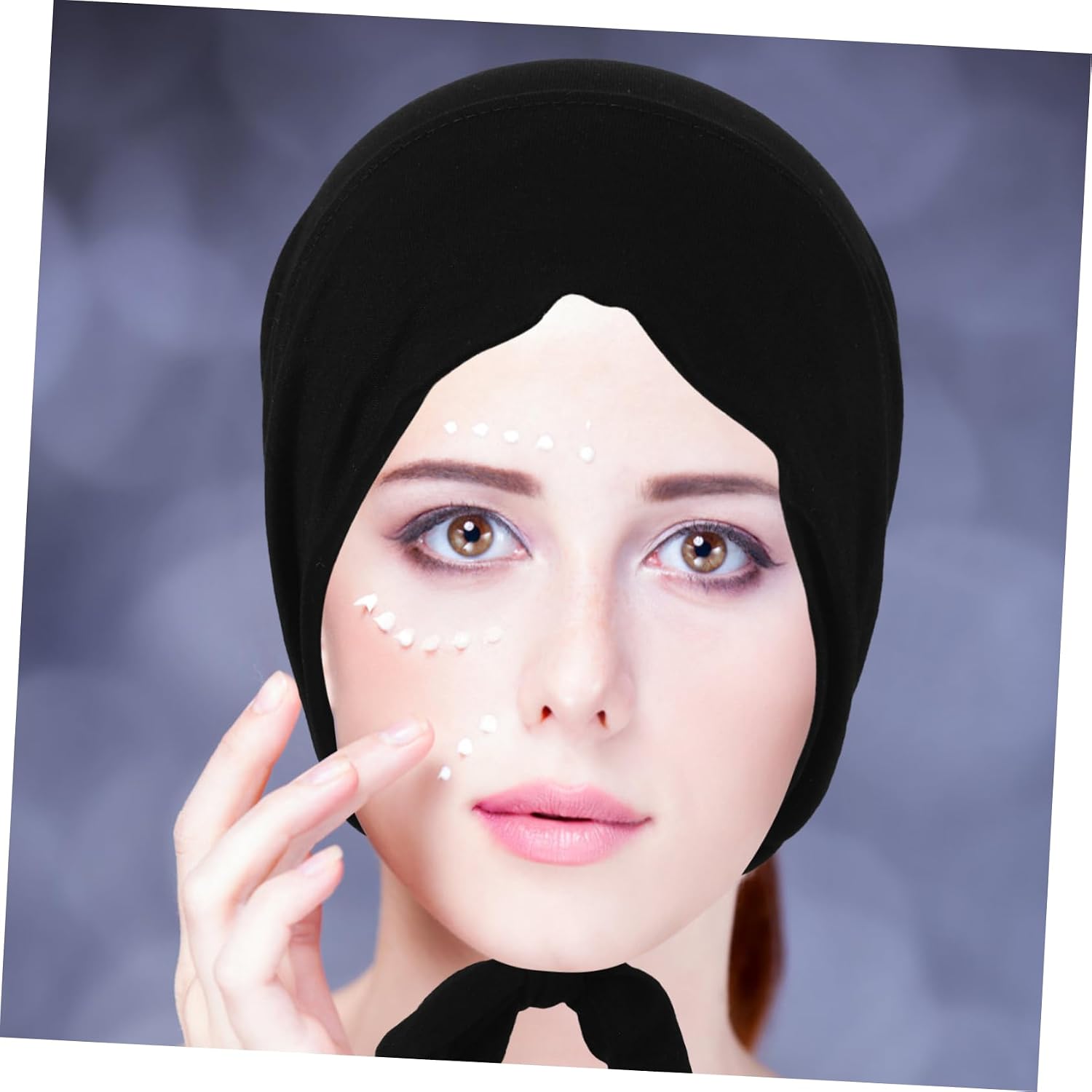 minkissy Adjustable Cotton Hijab Under Cap 2pcs Elastic Underscarf Turban Bonnet for Women Lightweight Scarf Hat with Tie Back Closure for Muslim Headwear