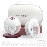 M5 Hands-Free Wearable Breast Pump&comma; Double-Sealed Flange for Baby-Like Comfort&comma; 3 Modes & 9 Suction Levels&comma; Portable Electric Pump – 24mm&comma; 2-Pack Cozy Red