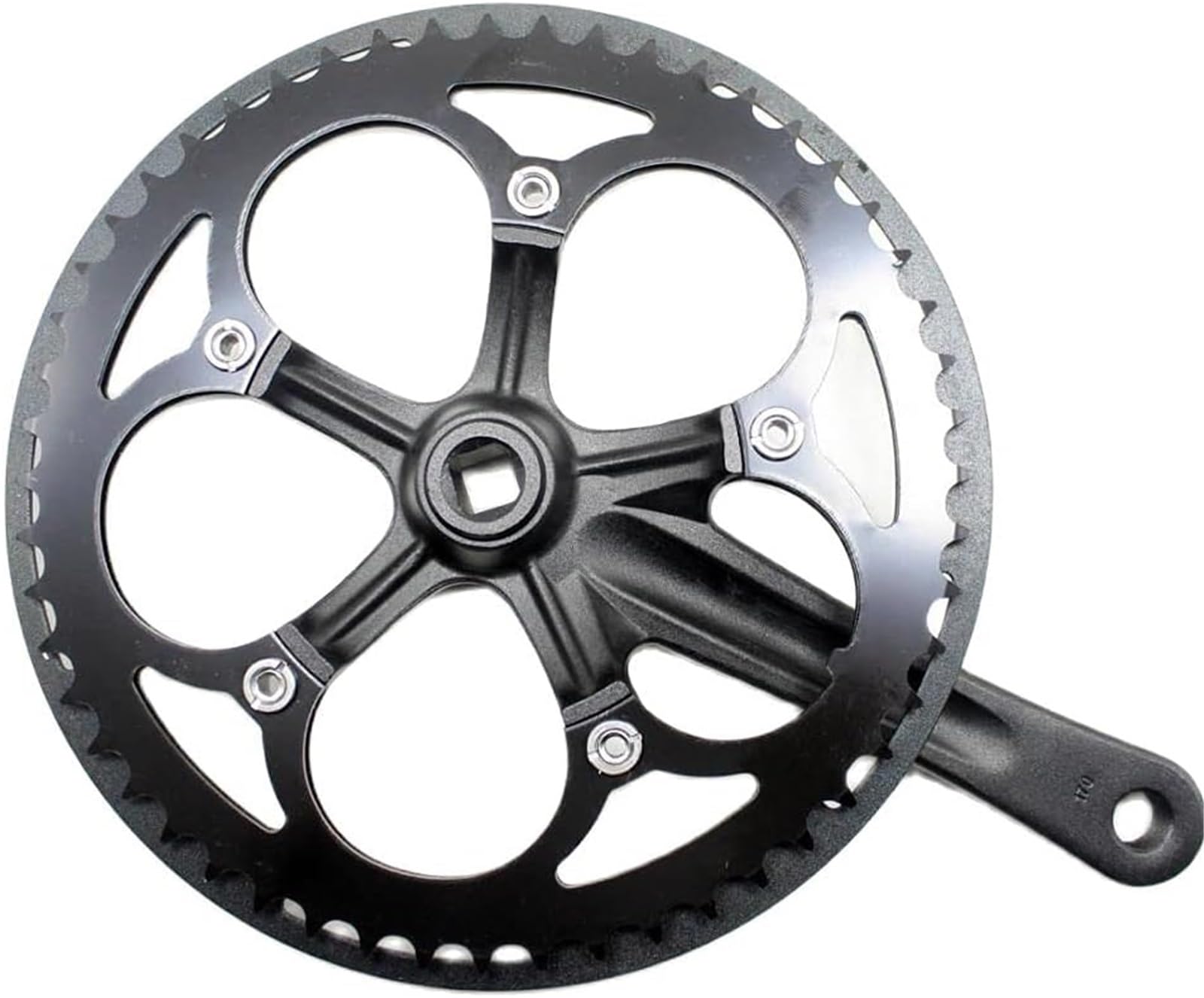 Mechanizm korbowy do rowerów górskich, mechanizmy korbowe do rowerów, 1 szt. Mechanizm korbowy 52T Single Speed ​​170mm Rower szosowy Rower składany Mechanizm korbowy Zestaw korb rowerowych ze stopu a