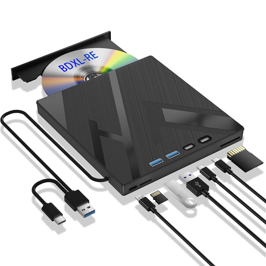 外付けドライブ External Bluray Drive Amazon.com: 7 in 1 External Blu Ray Drive, External Blueray
