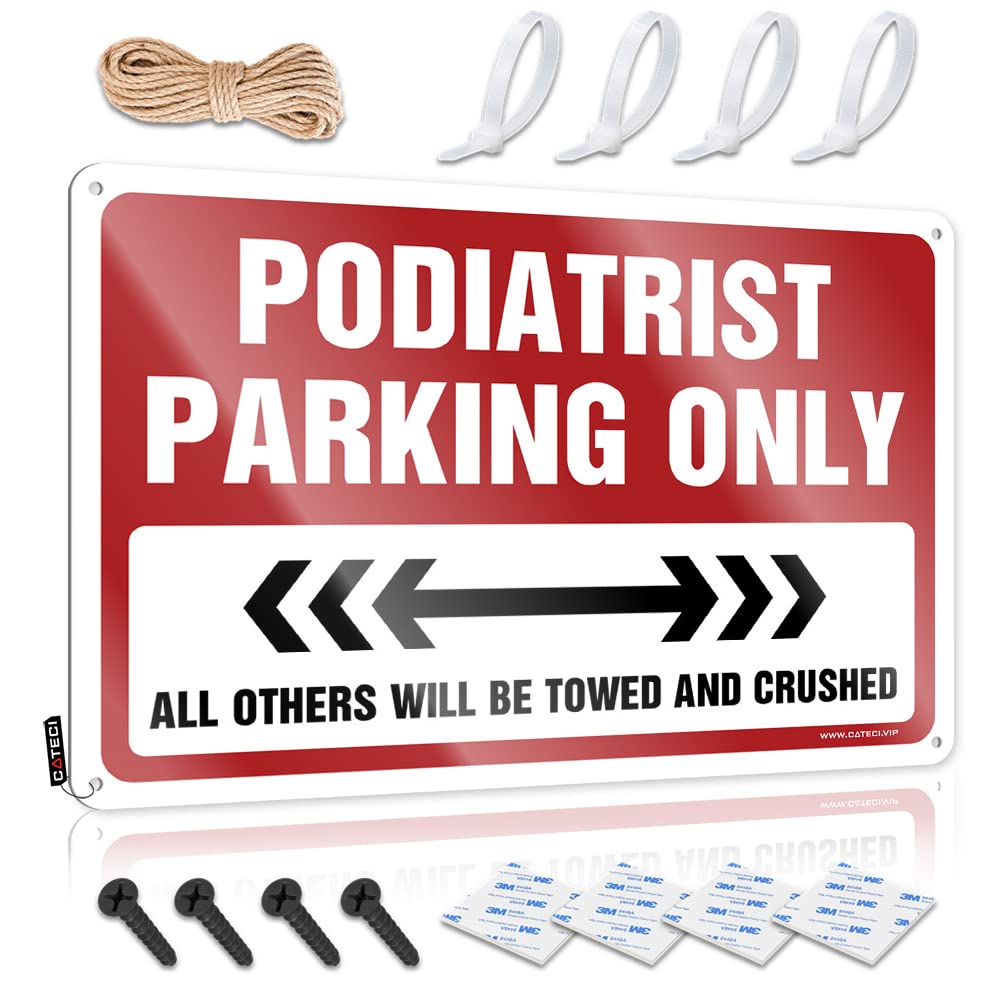KRAZMURONGD Tin Signs Podiatrist Parking Only Tin Sign In Home Bar Signs Sign For Bedroom Door