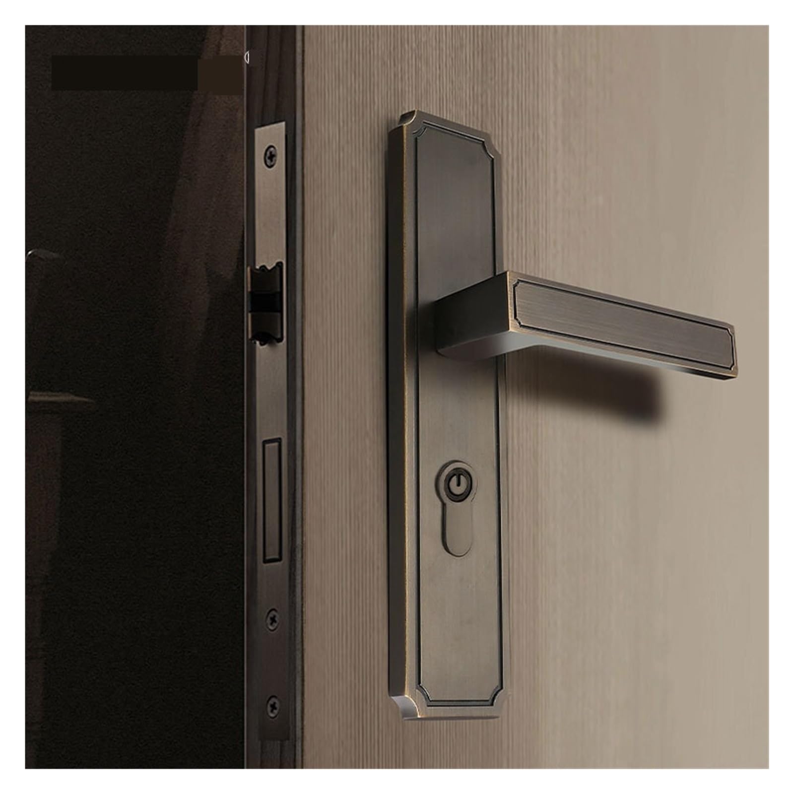 Serrure silencieuse de chambre en laiton pour porte intérieure
