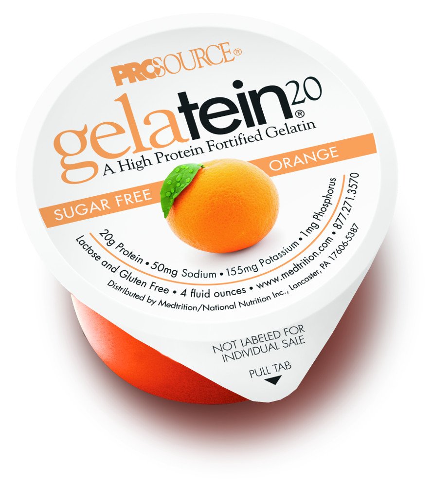 Gelatein suplemento proteico pronto para beber com proteína hidrolisada 20 g sabor laranja, 36 unidades