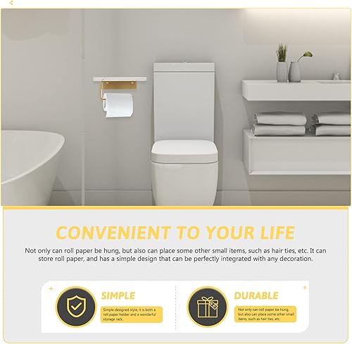 Miniatura 9 de Angoily Soporte para toallas de papel, estante de almacenamiento de baño, estante de baño pequeño, almacenamiento de toallas para baño pequeño,