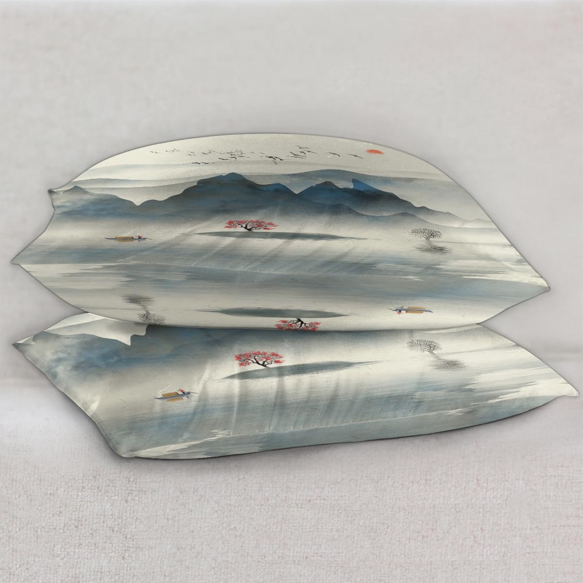 Confezione da 2 federe in raso giapponesi, per capelli e pelle, con chiusura a busta, super morbide, anti-rughe, resistenti alle macchie, 50,8 x 101,6 cm