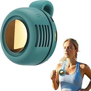 comepew Tragbarer Clip Ventilator, 2026 Neu Taillenclip-Ventilator, Portable Silent Mini Bladeless Fan Clip On, 3 Geschwindigkeiten Mini Tshirt Ventilator, Handventilator mit Clip für Outdoor (Grün)