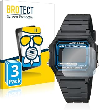 brotect Anti-Glare Glass Screen Protector Matte Compatible with Casio F-105W-1AWYEF (3 Pack) - Anti-Scratch 9H Protection Film