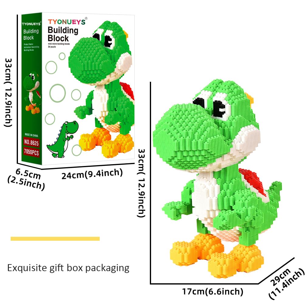 TYONUEYS Bausteine Building Blocks Sets, Micro Konstruktionsspielzeug Modellbausatz Erwachsene, 3D Mini Puzzle Kinder Educational Toys Gift for (7050 Block)