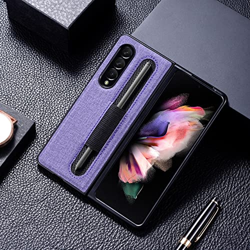 Coque tissu violette pour Galaxy Z Fold 2 idéale pour travailler en déplacement