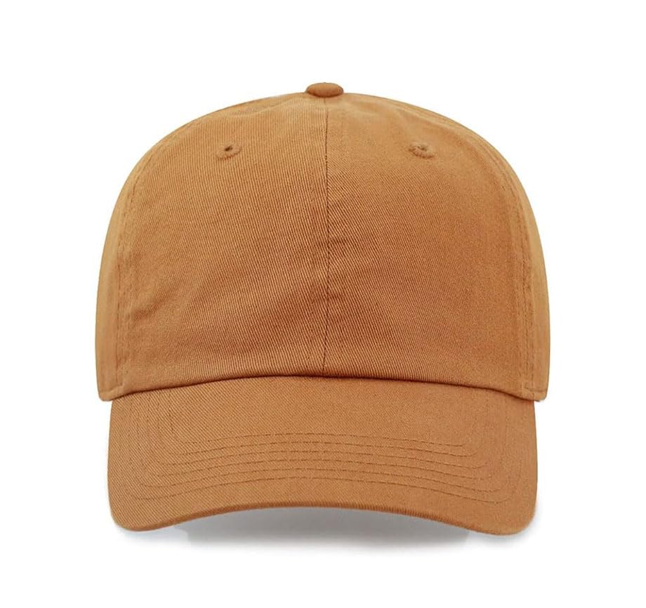 Image of Cotton Baseball Cap Dad Hat - Washed Low Profile Adjustable Hat for Men Women Casual Outdoor Running Golf