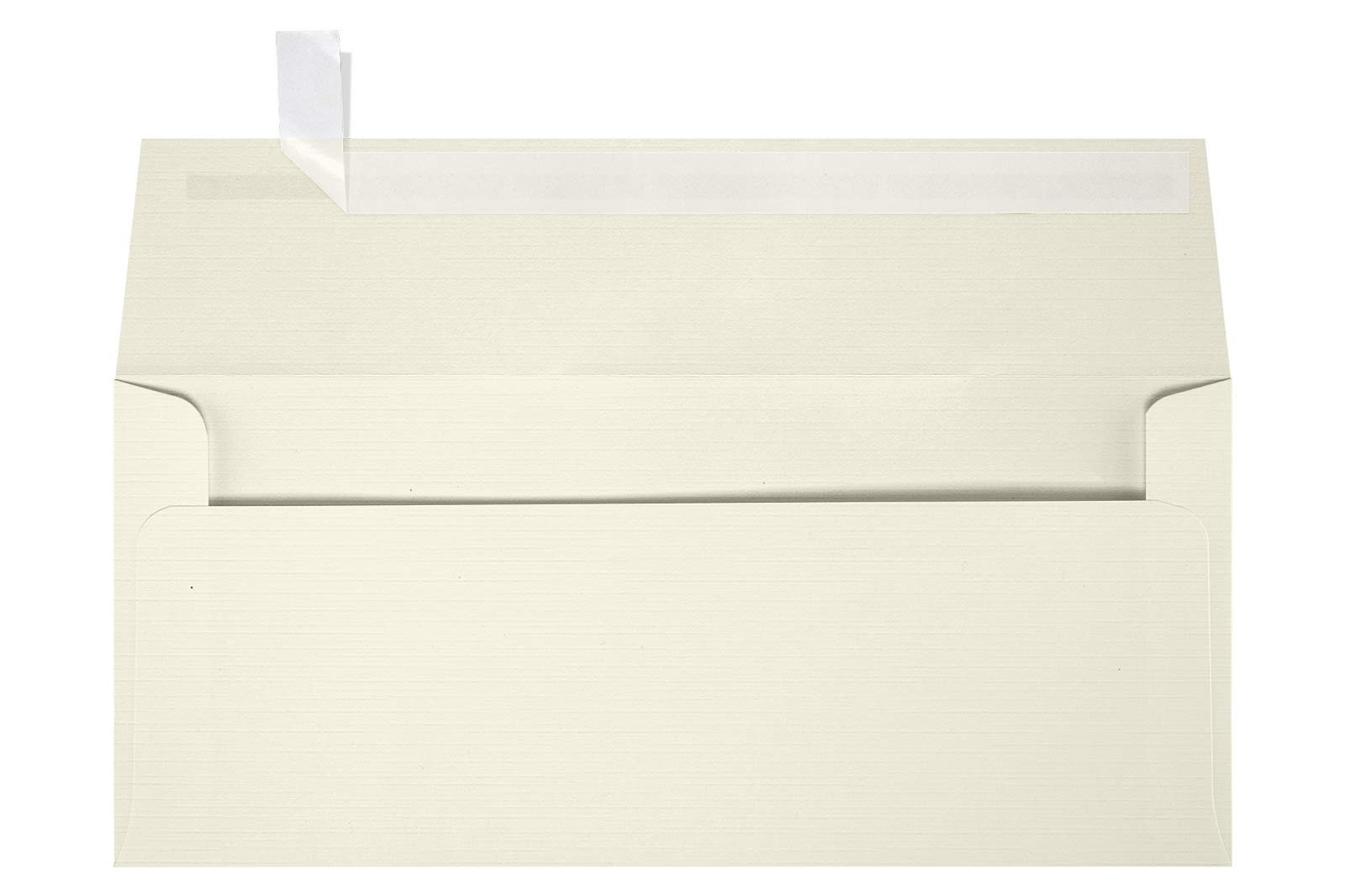 Slimline Invitation Envelopes (3 7/8 x 8 7/8) - Natural Linen (50 Qty) | Sealed by Peel & Press Strip | Perfect for mailing Personal Letters, Invitations, Announcements and More! | 72973-NLI-50