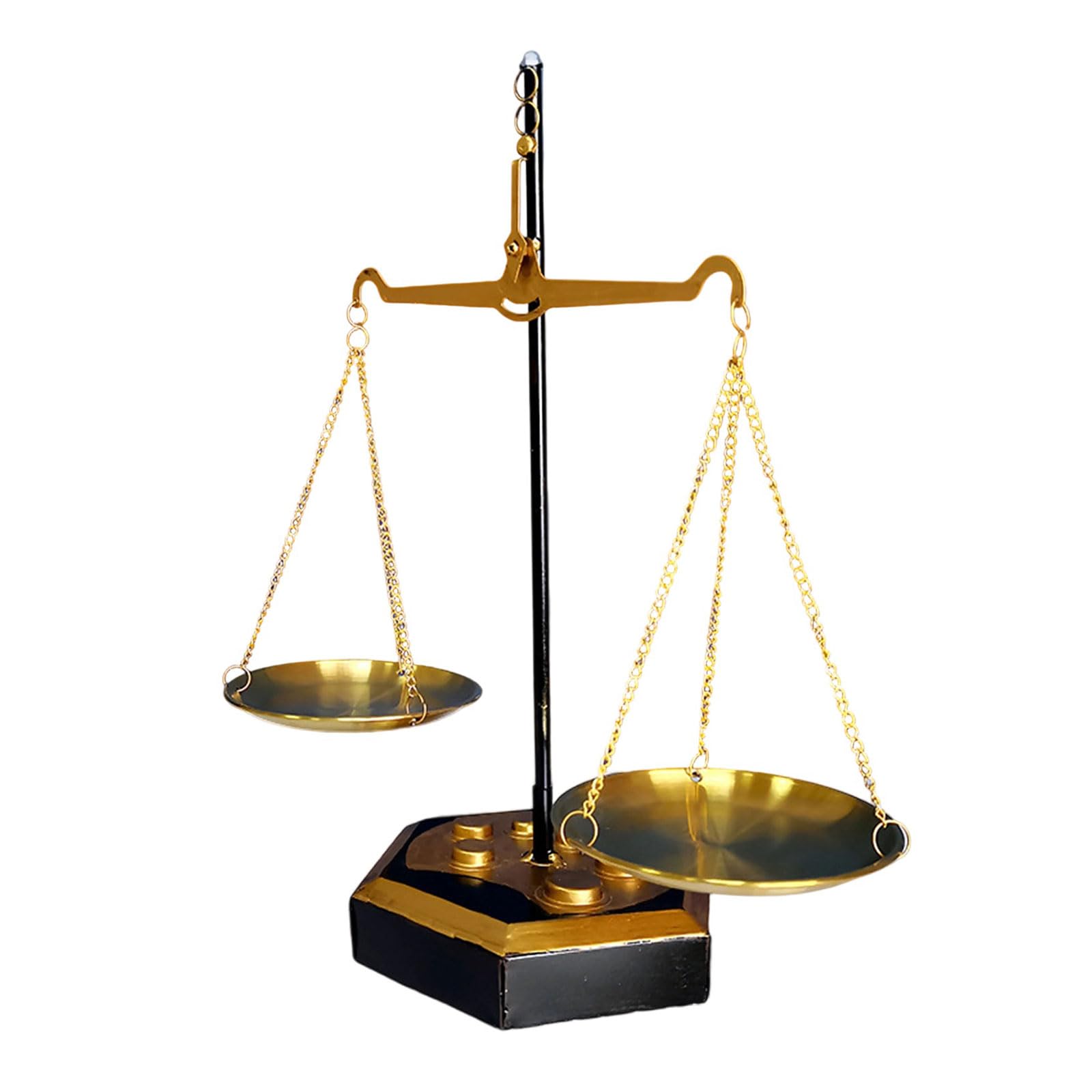 HGENAHGTF Classical Justice Scale Decorative Ornament Metal Weight Balancing Scale Sculpture for Lawyer Tabletop Display Antique Weighing Tool