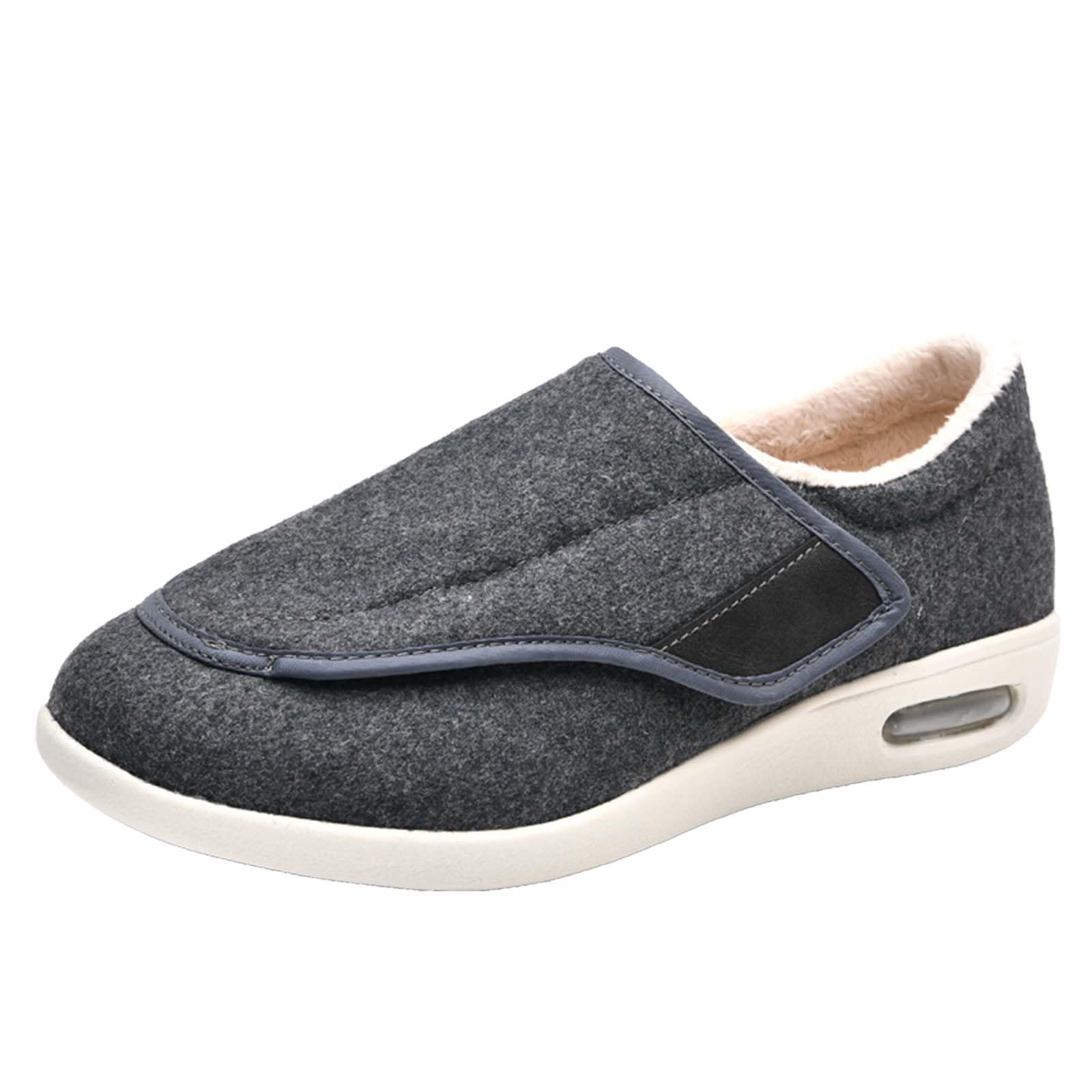 Zapatillas de Deporte amplias y Anchas con Cojines de Aire Anchos Zapatillas Ortopédica para Ensanchar Diabetico Zapato Deportivo Casual Calzado Ligero,Gris,41 EU