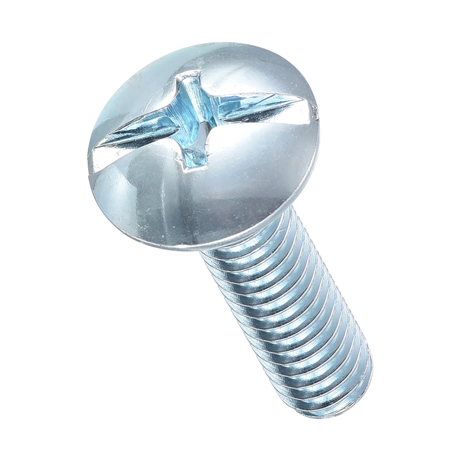 METALLIXITY Machine Screws Phillips Combo Head(1/4"-20x1") 100Pcs, Carbon Steel Round Head Cross Drive Furniture Bolts