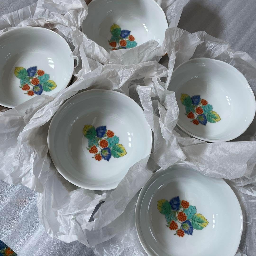 深川製磁 小鉢揃 販売済み 5客 新品 深川製磁 美術有田焼 マーガレット