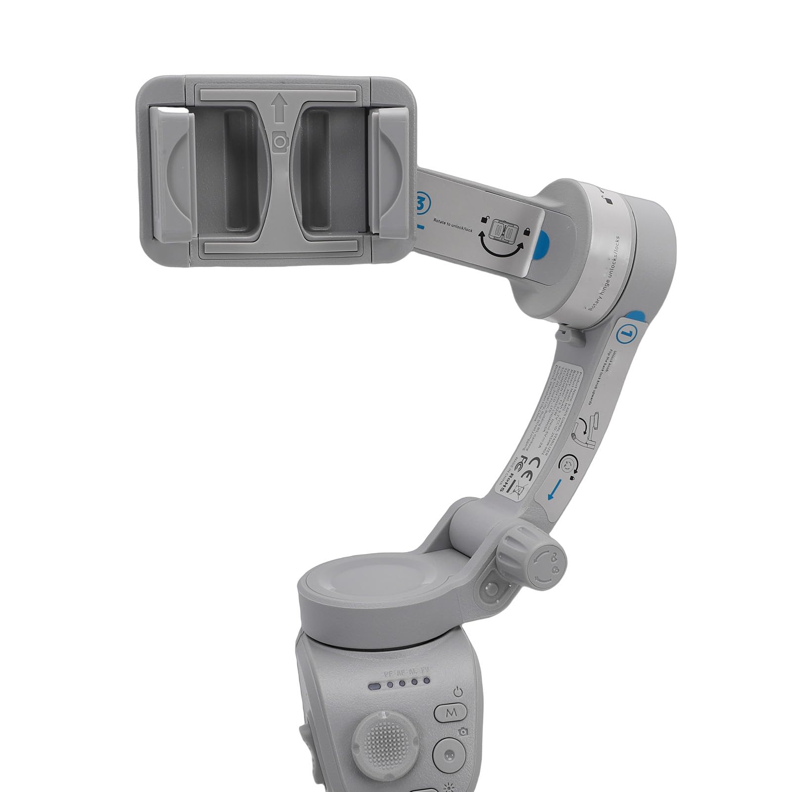 Fabater Estabilizador Vlogging Estabilizador de 3 Ejes con Trípode y Tecnología Antivibración para una Grabación de Vídeo Apto para Viajes Plegable de 16,3 Cm