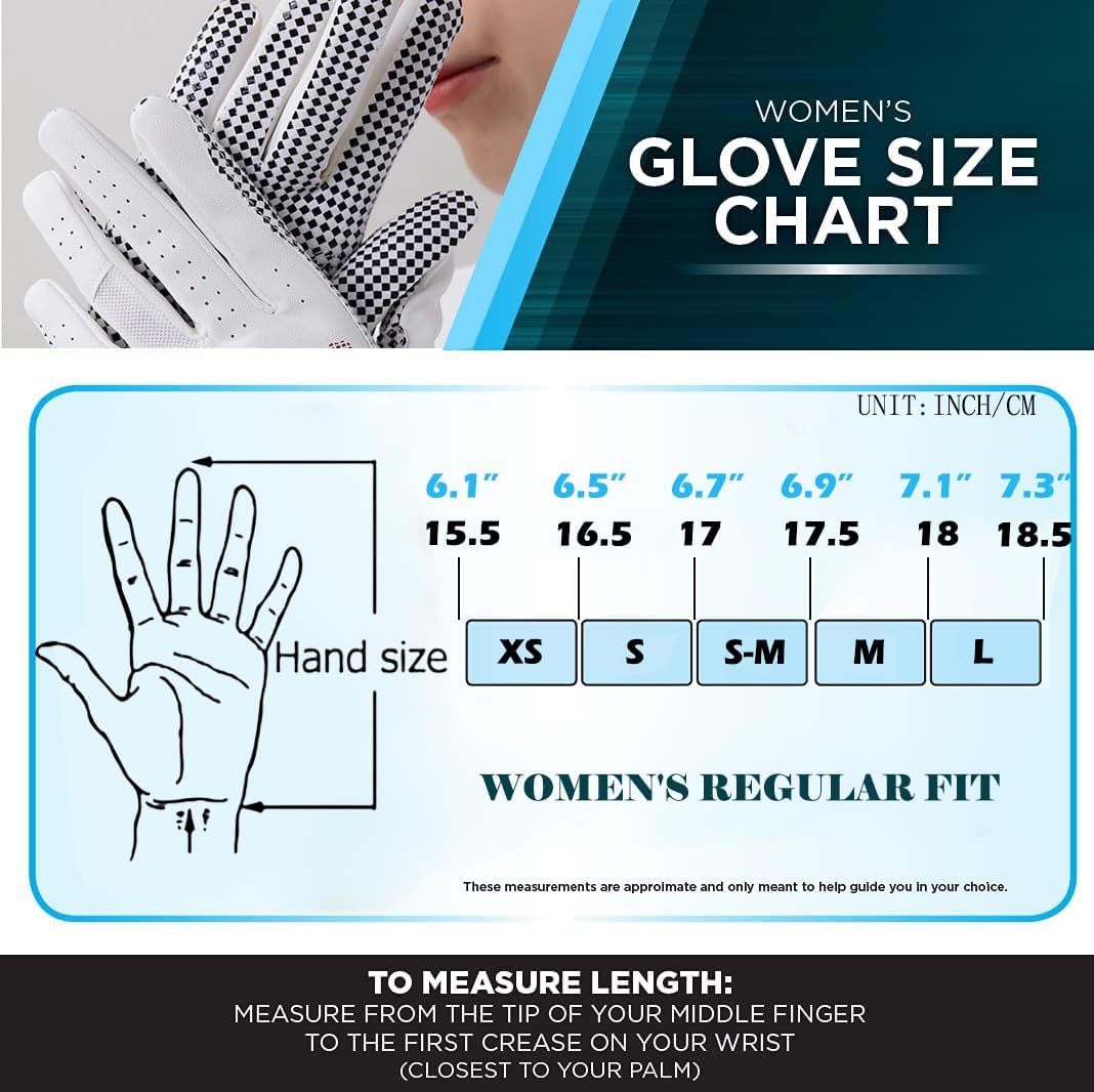 Ladies Women's Golf Gloves Both Hands,Non-Slip Wet Hot Cool Grip Golf Gloves Elastic Fabric Breathable,Left Right Handed rain hot Golf Accessories - Image 5