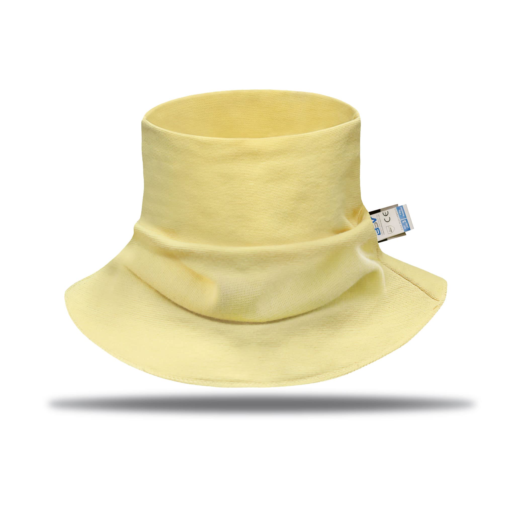 BSV Welding Neck Protector - Cut, Scratch, Flame & Heat Resistant, 100% made with Double Layered DuPont Kevlar - Unisex, Large, Yellow, Yellow, Large